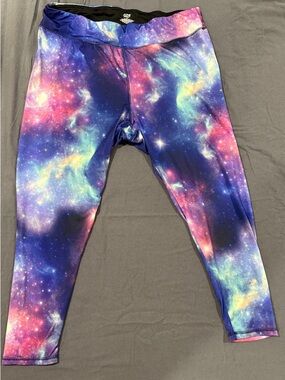 Zone Pro Adult Galaxy Leggings - Blue, Purple, Pink, Yellow 3X